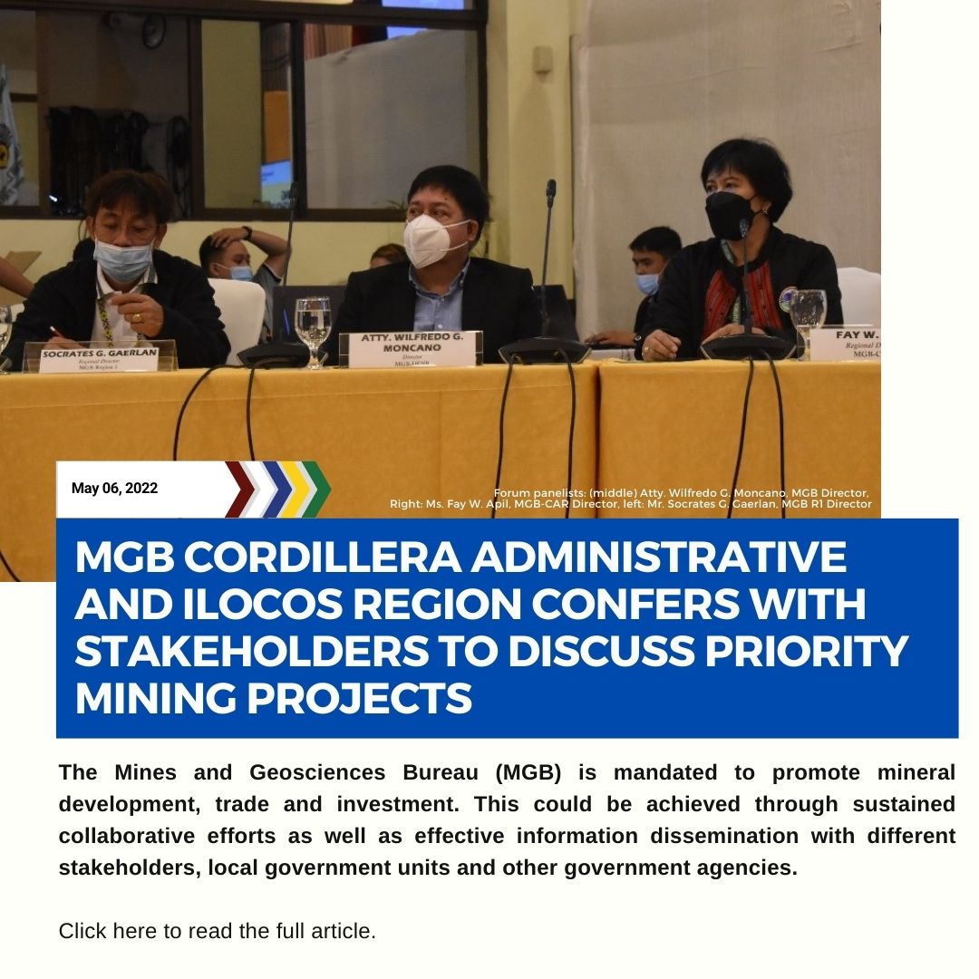 MGB Cordillera Administrative and Ilocos Region confers with stakeholders to discuss Priority Mining Projects