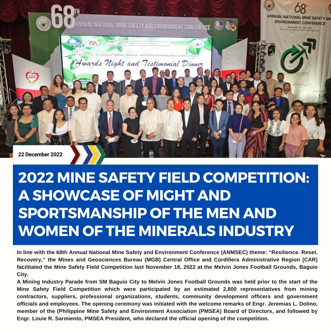2022 Mine Safety Field Competition A Showcase of Might and Sportsmanship of the Men and Women of the Minerals Industry